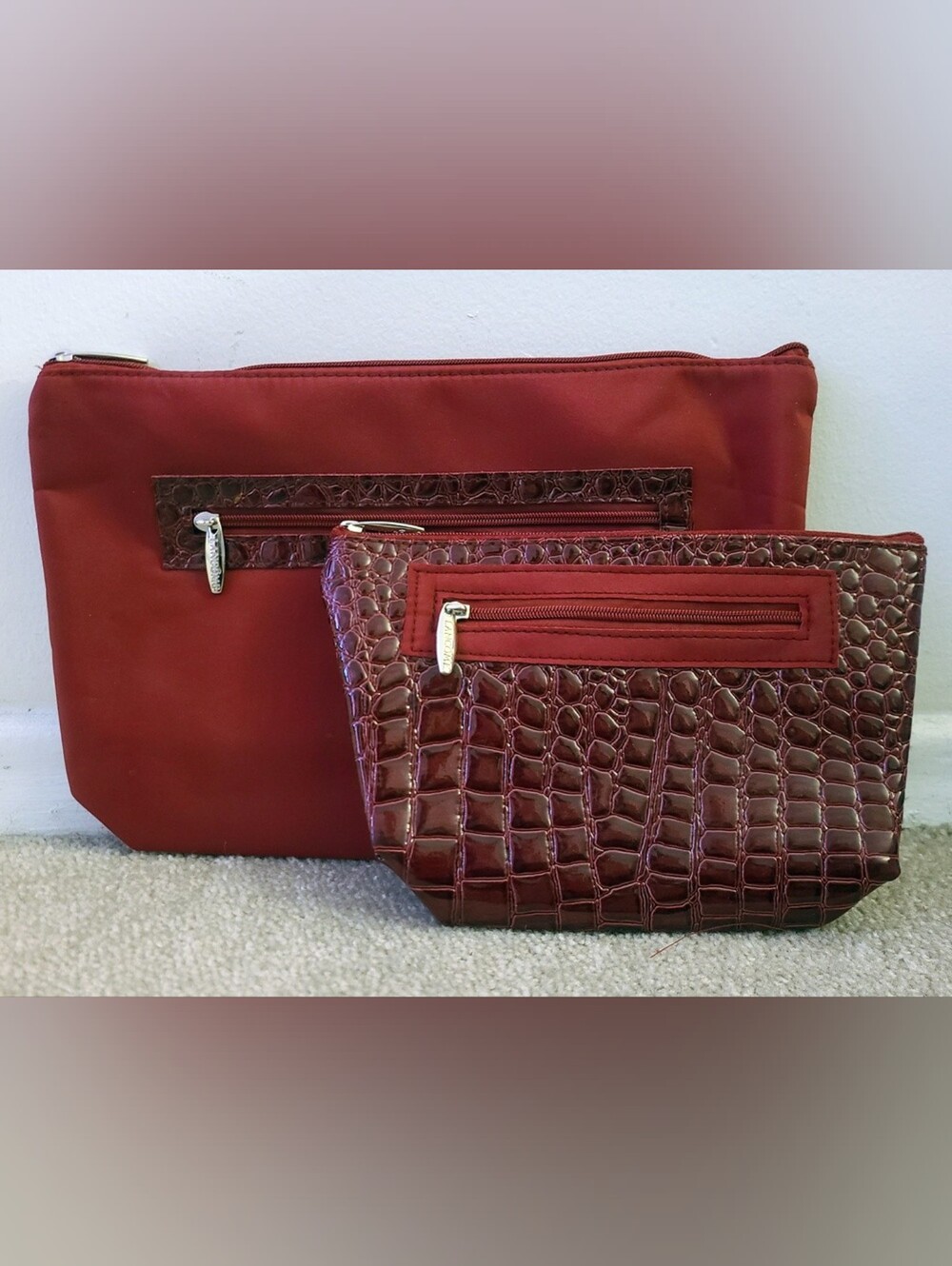 BRAND NEW - Red Lancôme Makeup Cosmetics Travel Bag Pouch Set